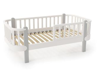 GYEREKÁGY, FURNLUX CLASSIC, ETUDE, 88x165x65cm, SZÜRKE, TÖMÖR FA