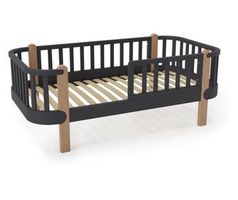 GYEREKÁGY, FURNLUX CLASSIC, ETUDE, 88x165x65cm, FEKETE, TÖMÖR FA