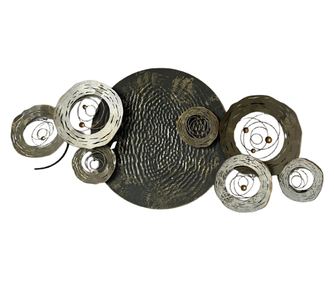 Decoratiune de perete, metalica, Petra, 130x61cm, Multicolor