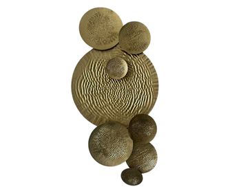 Decoratiune de perete, metalica, Radiance, 125x60cm, Auriu