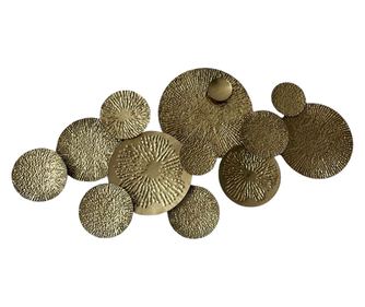 Decoratiune de perete, metalica, Ares, 135x69cm, Auriu