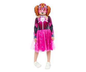 Costum Skye lumineaza in intuneric, Paw Patrol the movie pentru fete 4-6 ani 110 cm