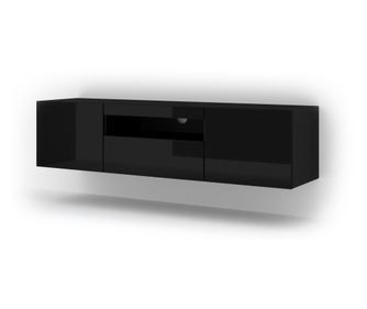 TV-ÁLLVÁNY, FURNLUX CLASSIC, AURA, 150x37x42cm, FEKETE, MŰFA