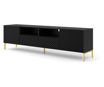 TV-ÁLLVÁNY, FURNLUX CLASSIC, SURF, 200x42x56cm, FEKETE, MŰFA