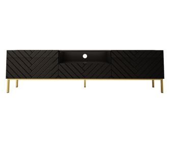 TV-ÁLLVÁNY, FURNLUX CLASSIC, GALA, 190x37x52cm, FEKETE, MŰFA