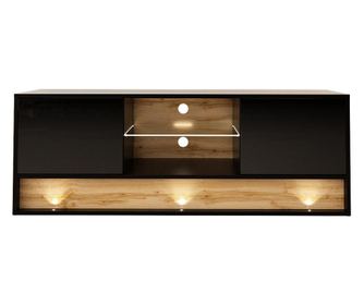 TV-ÁLLVÁNY, FURNLUX CLASSIC, VISION, 140x40x50cm, FEKETE, MŰFA
