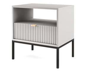 ÉJJELISZEKRÉNY, FURNLUX CLASSIC, AVON, 54x39x56cm, SZÜRKE, MŰFA