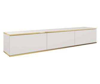 ТВ ШКАФ, FURNLUX CLASSIC, ORO, 175x32x30cm, БЯЛ, ИНЖЕНЕРНА ДЪРВЕСИНА