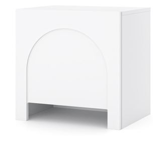 ÉJJELISZEKRÉNY, FURNLUX CLASSIC, ARCO, 50x35x49cm, FEHÉR, MŰFA