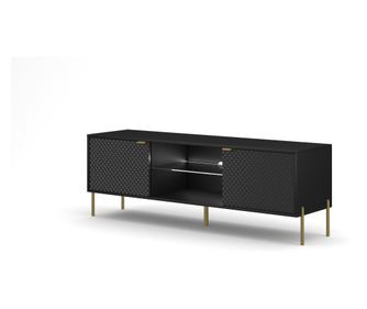 TV-ÁLLVÁNY, FURNLUX CLASSIC, DIAMO, 162x42x54cm, FEKETE, MŰFA