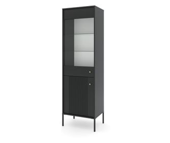 VITRIN, FURNLUX CLASSIC, ISEO, 54x39x180cm, FEKETE, MŰFA