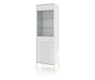 VITRIN, FURNLUX CLASSIC, ISEO, 54x39x180cm, FEHÉR, MŰFA