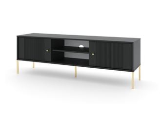 TV-ÁLLVÁNY, FURNLUX CLASSIC, ISEO, 154x50x50cm, FEKETE, MŰFA