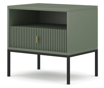 ÉJJELISZEKRÉNY, FURNLUX CLASSIC, MAGGIORE, 54x39x52cm, ZÖLD, MŰFA
