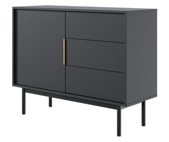 TÁLALÓSZEKRÉNY, FURNLUX CLASSIC, VIVA, 104x39x82cm, FEKETE, MŰFA