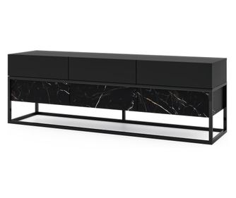 TV-ÁLLVÁNY, FURNLUX CLASSIC, X, 154x39x53cm, FEKETE, MŰFA