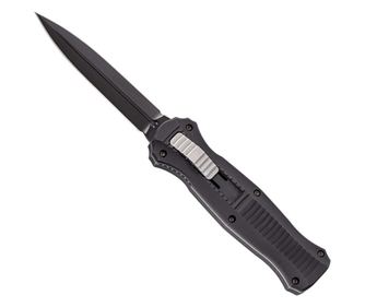 Cuțit automat cu spargator de sticla, IdeallStore®, lama otel, 23 cm, negru