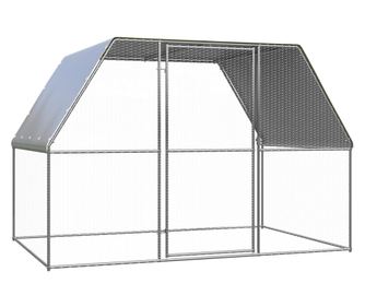 Птичарник на открито, 3x2x2 м, поцинкована стомана