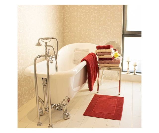Prosop de baie pentru picioare, bumbac, acasa, 800 g, 50x70 cm, bordo