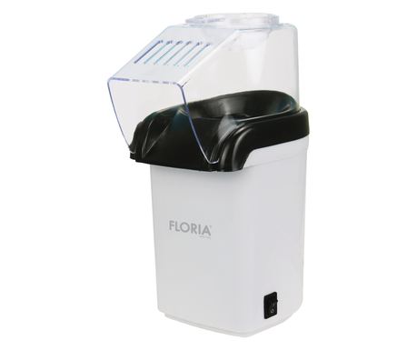 Aparat pentru facut popcorn Floria ZLN9044, BPA FREE, capacitate 60 de grame, 1200W, Alb