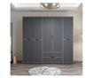 ELINA Wardrobe - 8164, Anthracite, Dore