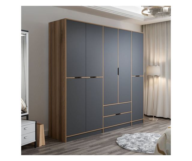 ELINA Wardrobe - 8164, Anthracite, Dore