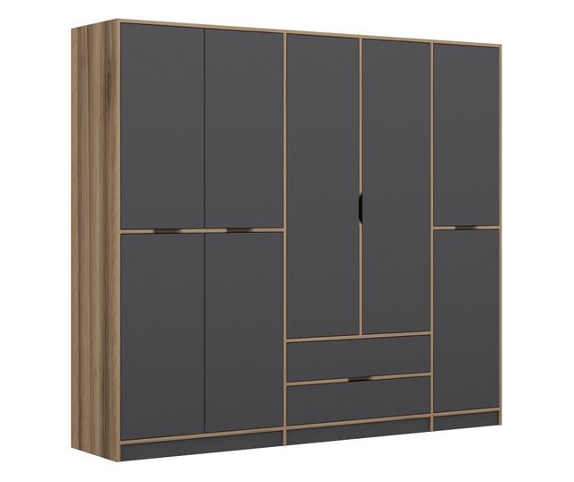 ELINA Wardrobe - 8164, Anthracite, Dore