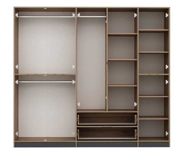 ELINA Wardrobe - 8164, Anthracite, Dore