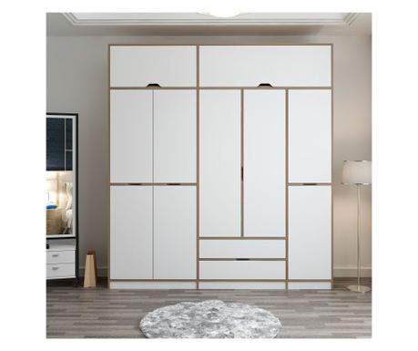 Omaro za oblačila ELINA - 8913, bela barva, Dore