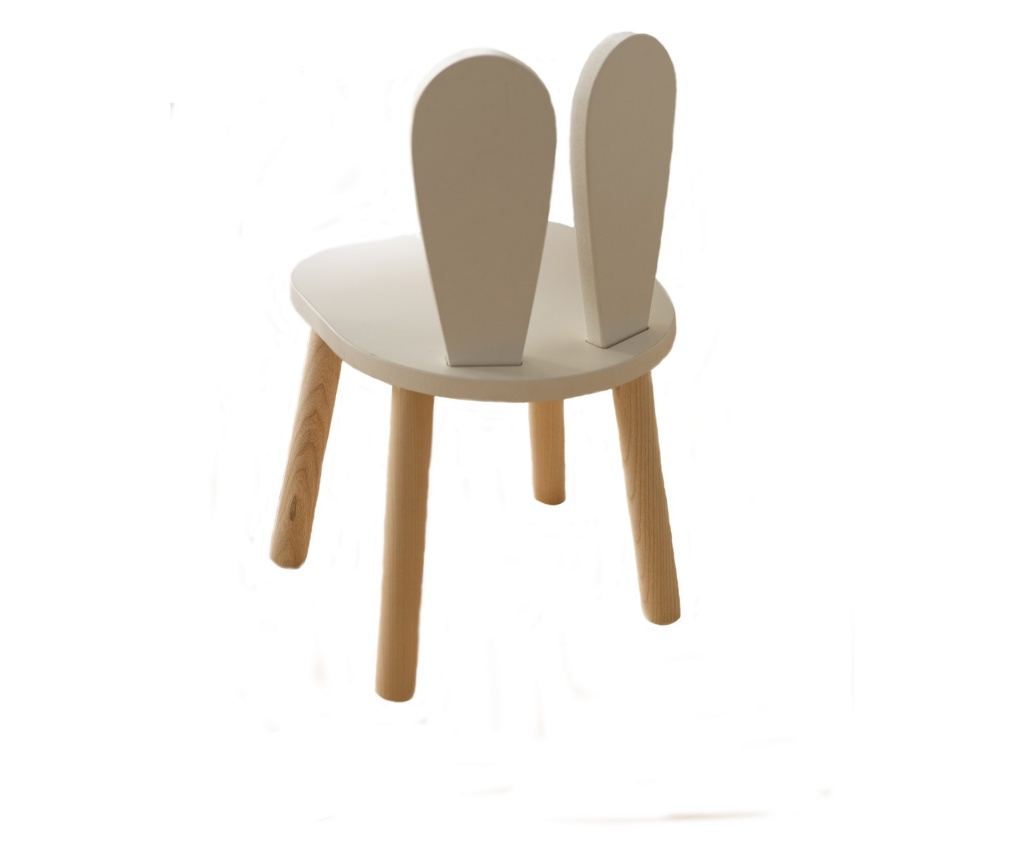 Dětská židle BUNNY CHAIR, bílá barva - 3