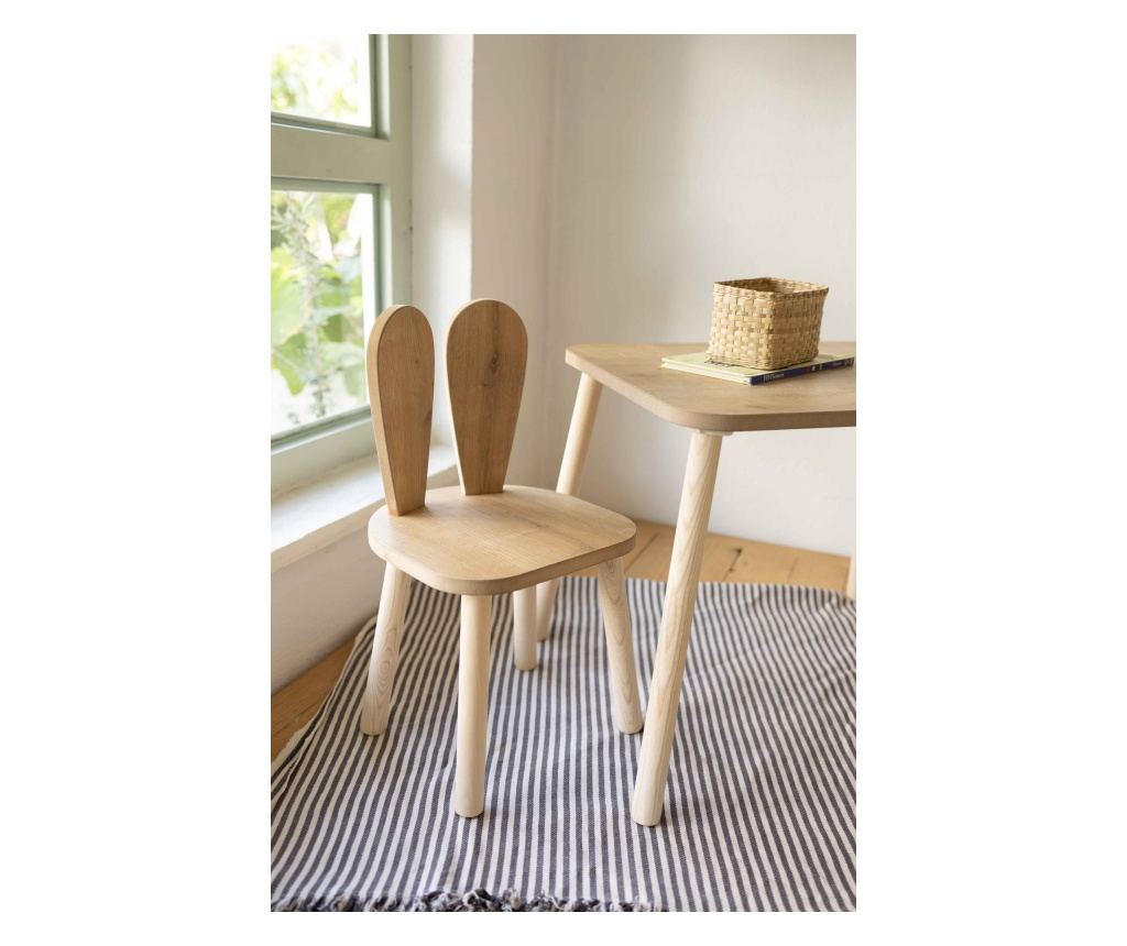 Scaun pentru copii BUNNY CHAIR, culoare maro - 2