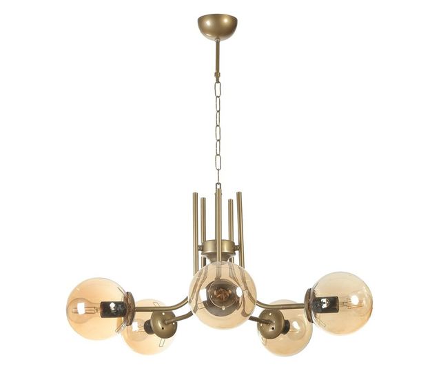 Candelabru ATTICUS, Amber, culoare aurie