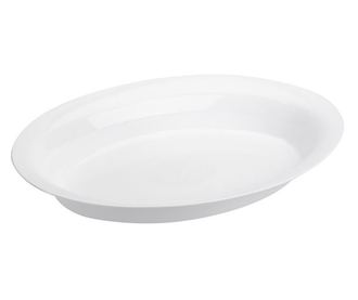 Fehér Ovális Műanyag Tálca 40x27.5x6cm, Adanc ABYZ®™