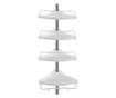 Raft pentru baie, dus reglabil, din metal, 4 rafturi plastic, cuier, 260 cm