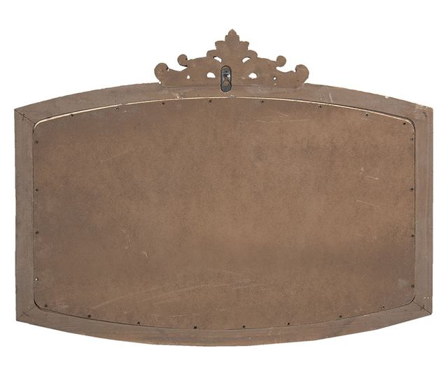 Antyczne białe drewniane lustro ścienne 72x4x55 cm