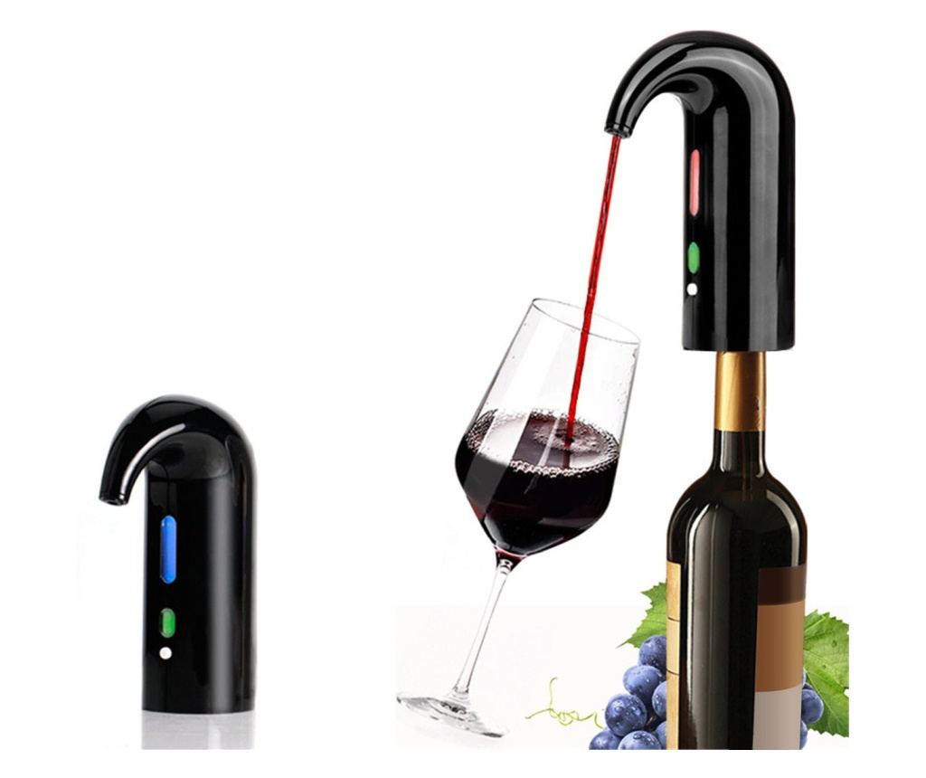 Dispenser/decantor electric automat smart pentru vin, profesional, cu functie de aerare si eliminare sedimente, incarcare USB-NE - 3