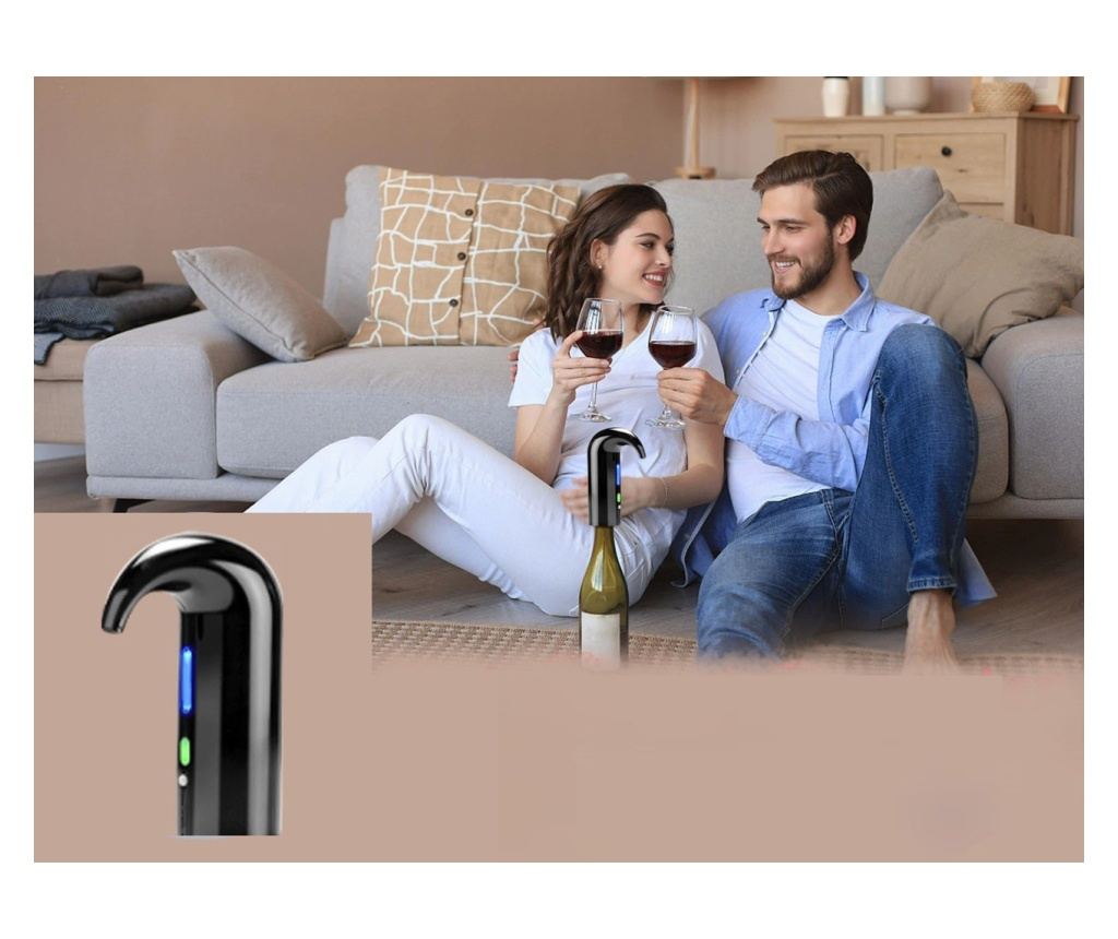 Dispenser/decantor electric automat smart pentru vin, profesional, cu functie de aerare si eliminare sedimente, incarcare USB-NE - 4