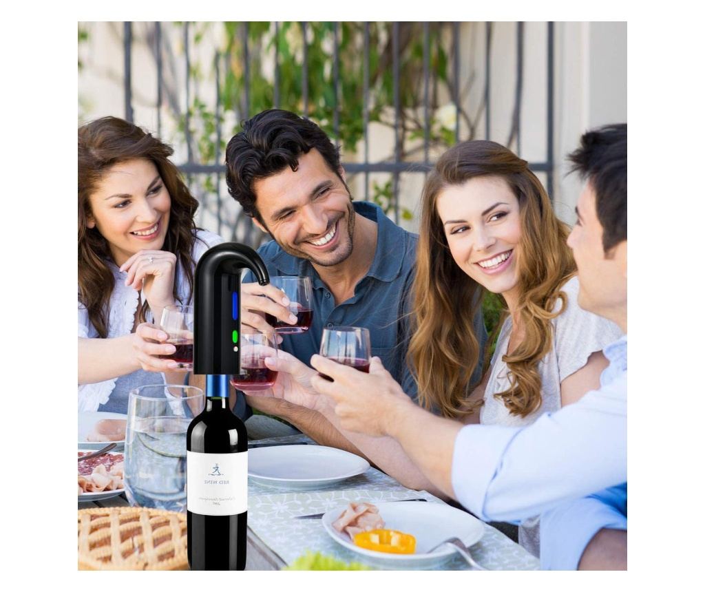 Dispenser/decantor electric automat smart pentru vin, profesional, cu functie de aerare si eliminare sedimente, incarcare USB-NE - 6