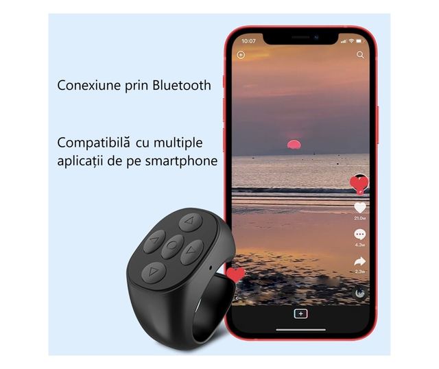 Dálkové ovládání TikTok a dalších aplikací, připojení Bluetooth