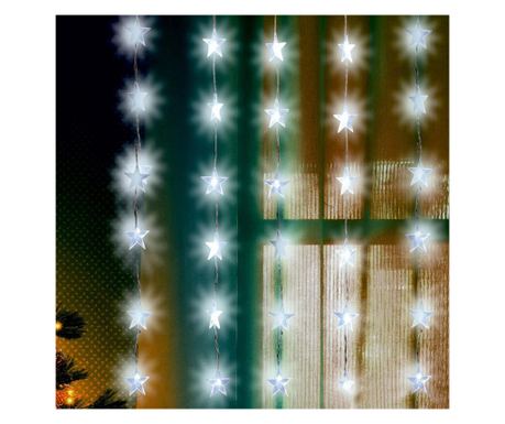 Zvezdna svetlobna zavesa, 48 LED, dolžina 1,5 m, notranja