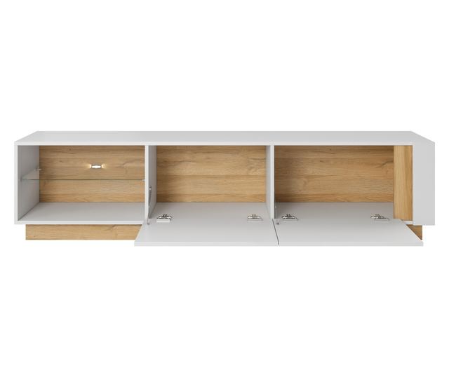 TV-ÁLLVÁNY, FURNLUX CLASSIC, ARCADE, 188x40x46cm, FEHÉR, MŰFA