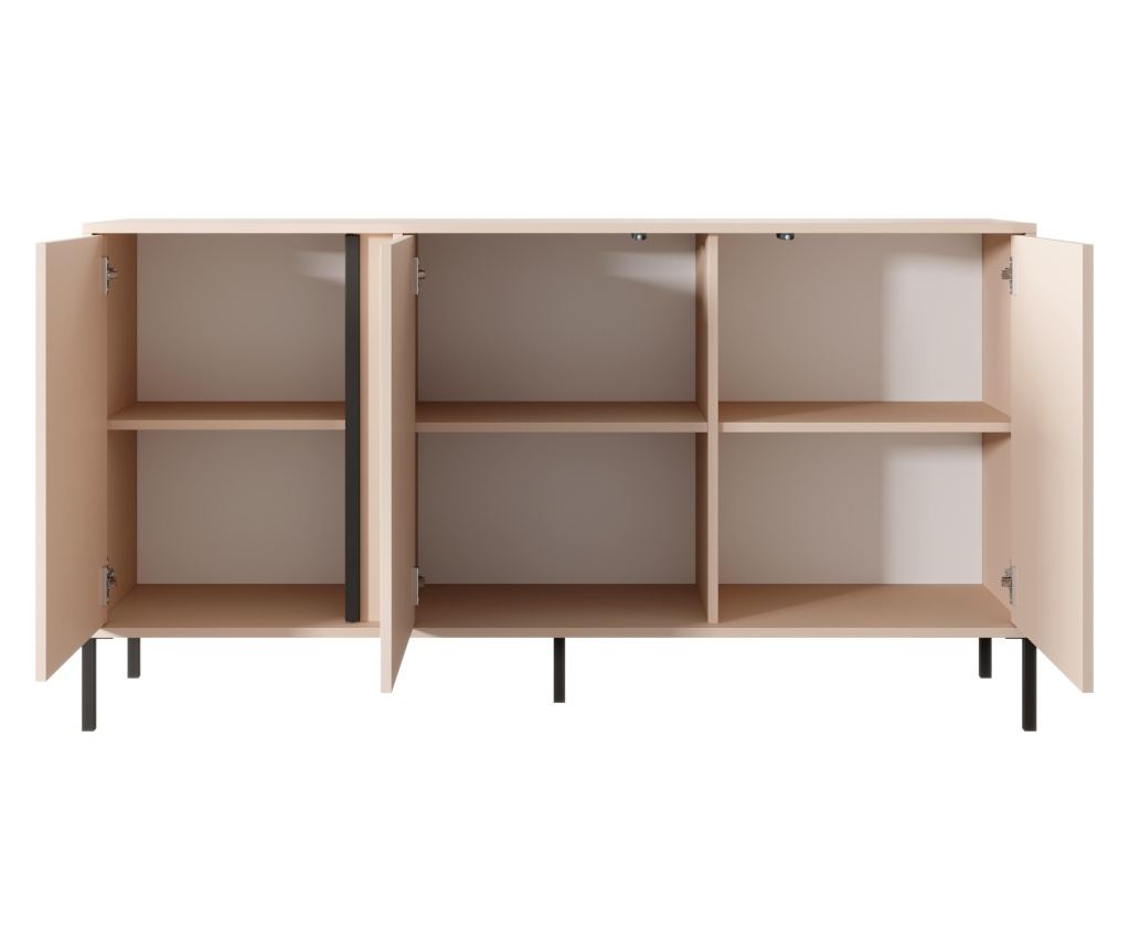 KOMODA, FURNLUX CLASSIC, DAST, 154x40x82cm, BEŽ, INŽENIRSKI LES - 4