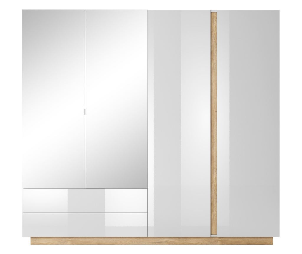 DULAP GARDEROBA, FURNLUX CLASSIC, ARCADE, 220x54x203cm, ALB, LEMN PRELUCRAT - 3