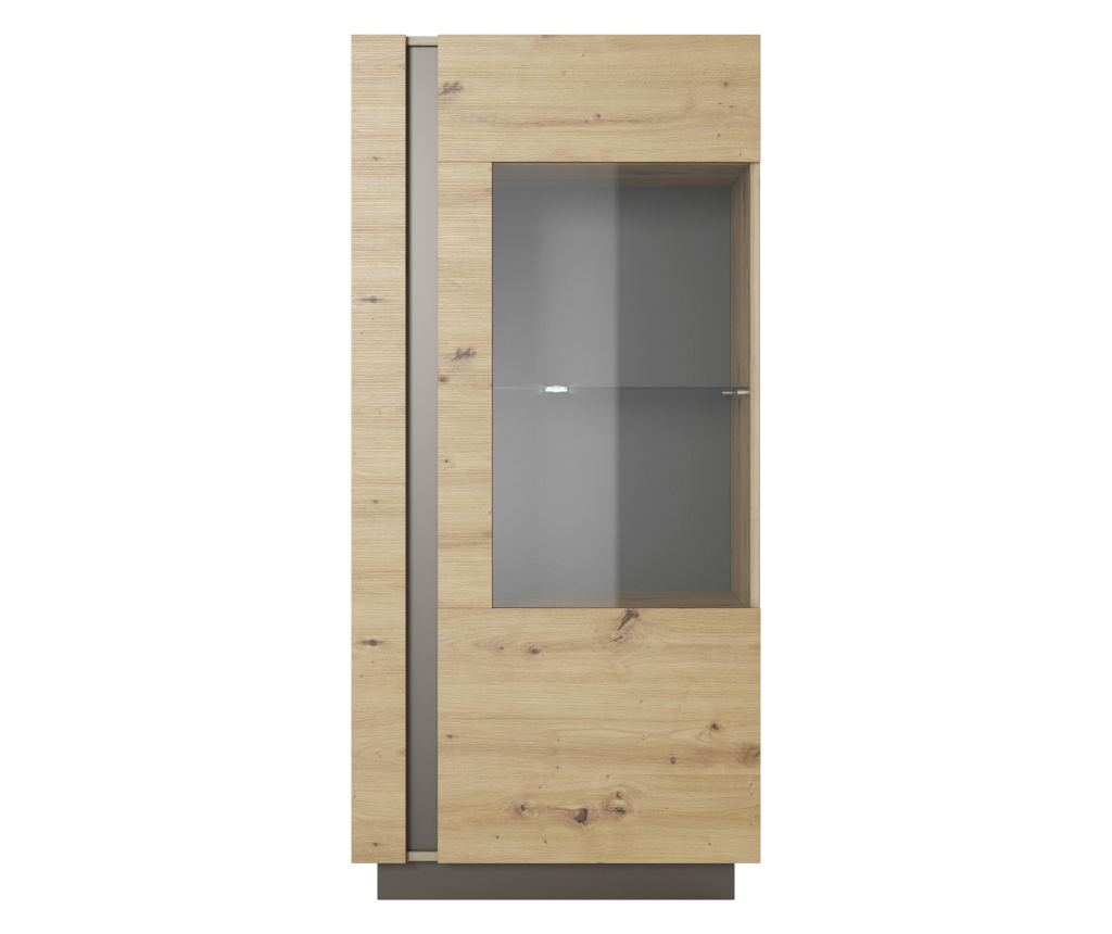 VITRINĂ, FURNLUX CLASSIC, ARCADE, 72x40x154cm, BEJ, LEMN PRELUCRAT - 2