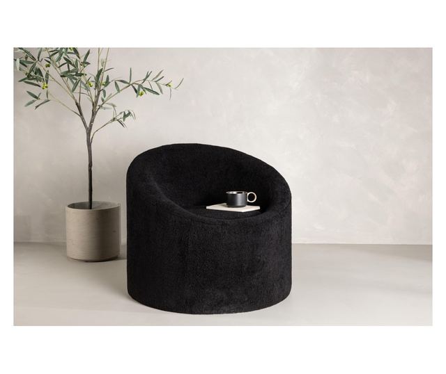 FOTEL, FURNLUX CLASSIC, WARREN, 81x82x72cm, FEKETE, TEXTIL