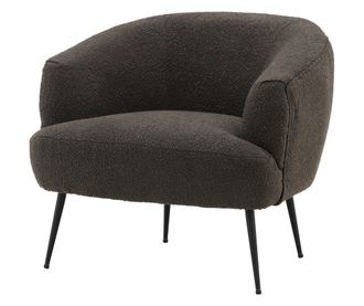 FOTEL, FURNLUX CLASSIC, DERRY, 70x79x69cm, SÖTÉTSZÜRKE, TEXTIL