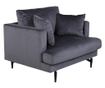 FOTEL, FURNLUX CLASSIC, SOFIA, 108x91x120cm, SÖTÉTSZÜRKE, TEXTIL
