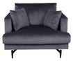 FOTEL, FURNLUX CLASSIC, SOFIA, 108x91x120cm, SÖTÉTSZÜRKE, TEXTIL