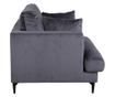 FOTEL, FURNLUX CLASSIC, SOFIA, 108x91x120cm, SÖTÉTSZÜRKE, TEXTIL