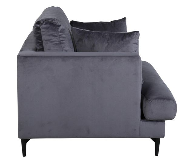 FOTEL, FURNLUX CLASSIC, SOFIA, 108x91x120cm, SÖTÉTSZÜRKE, TEXTIL